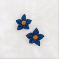 Khan Flower Hair Clip- Blue