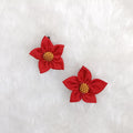 Khan Flower Hair Clip- Red