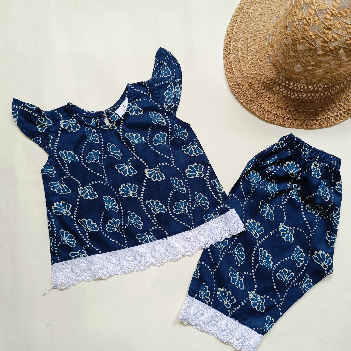 co ord set for Girls | Flower | Indigo