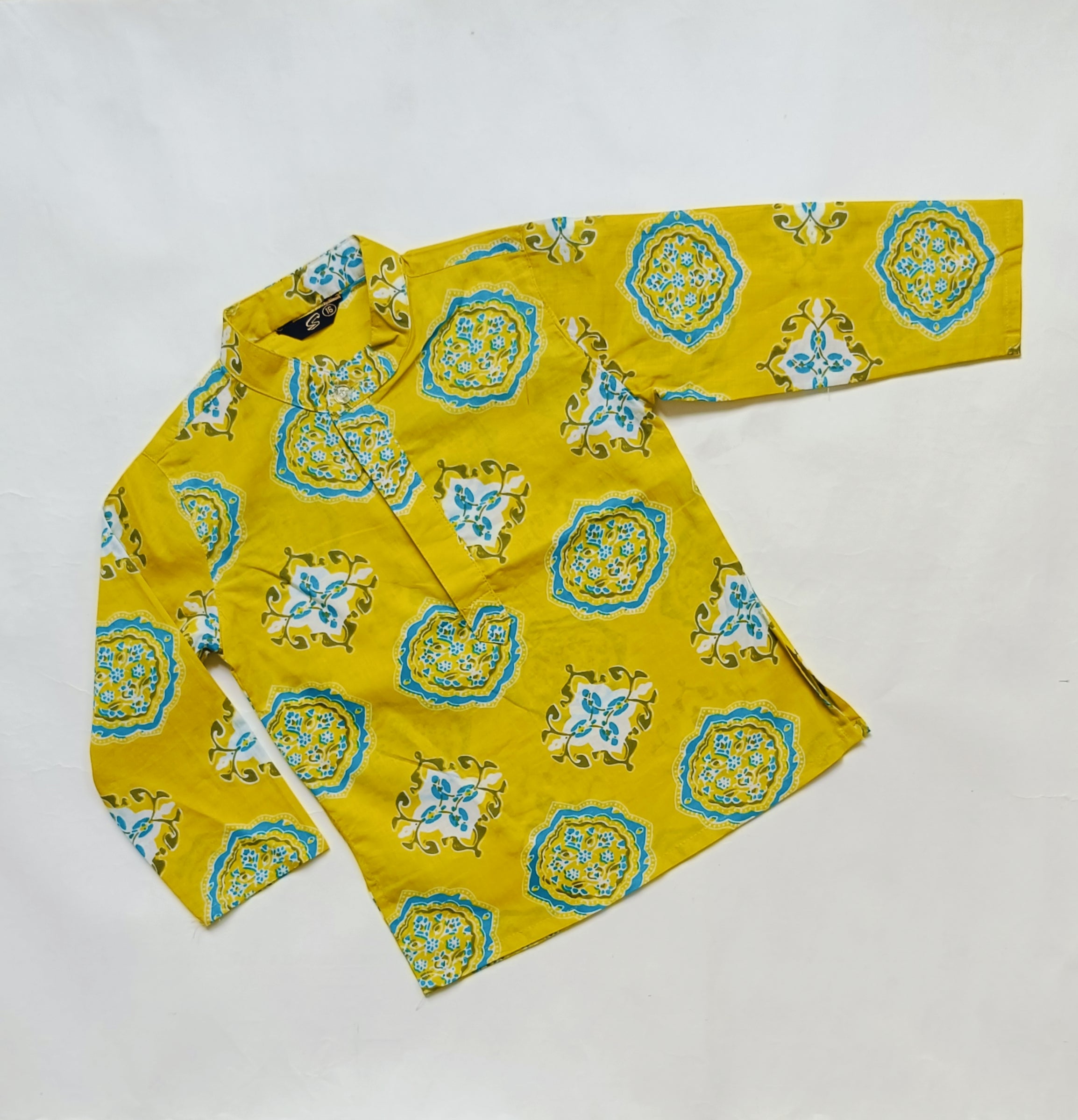 Kurta Pajama Set for Boys | Yellow & Blue