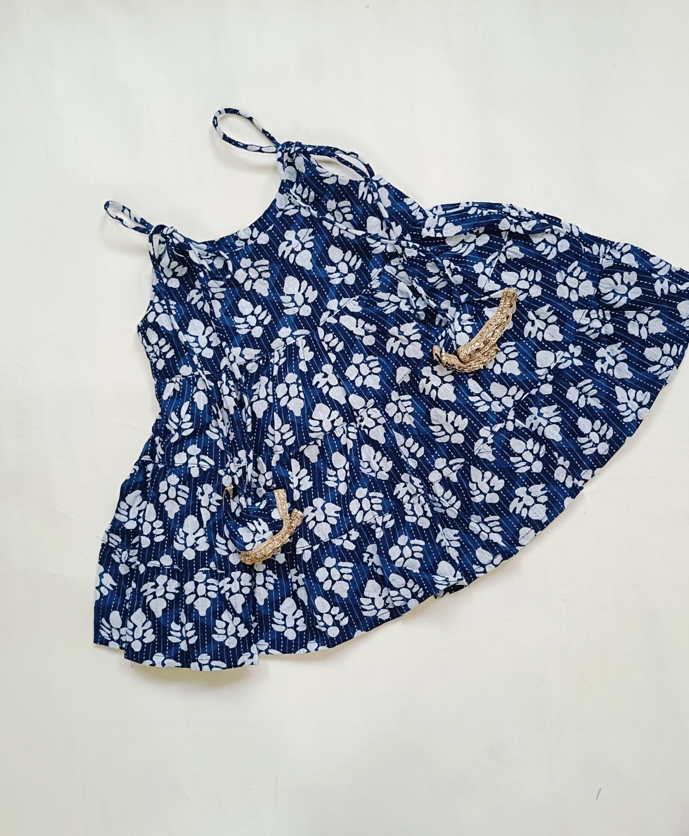 Dhoti Set for Girls | Indigo Floral