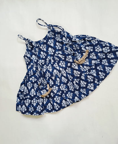 Dhoti Set for Girls | Indigo Floral