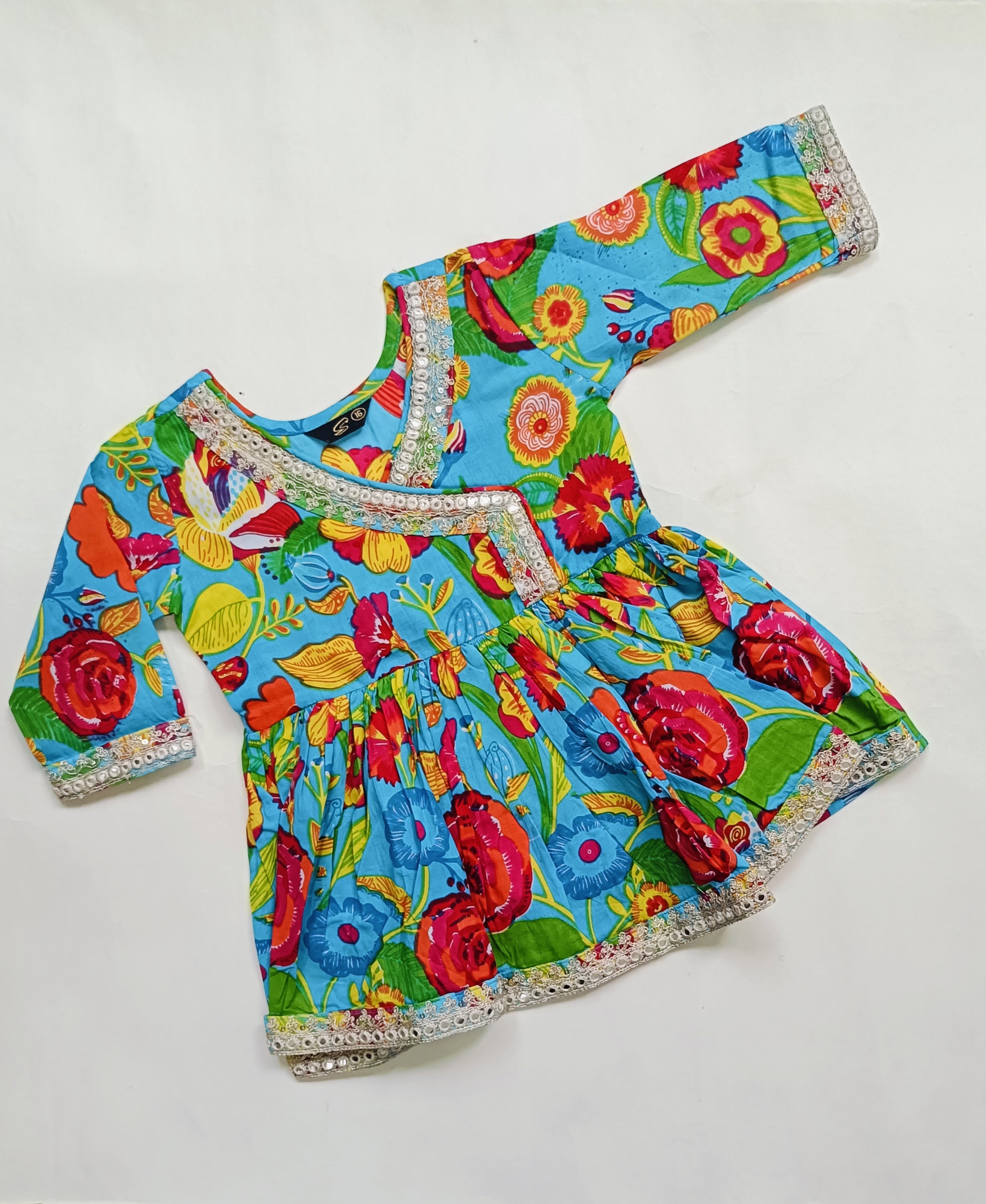 Kurta Set for Girls | Blue Floral