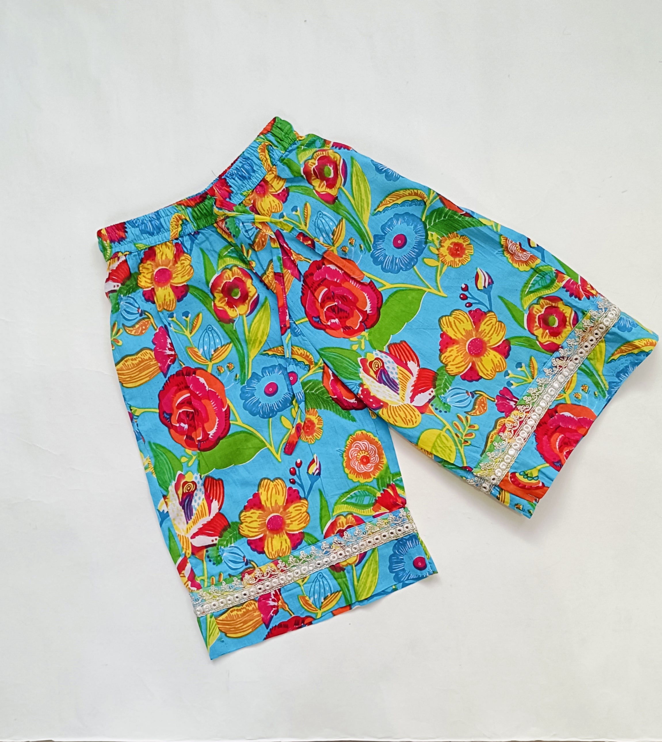 Kurta Set for Girls | Blue Floral