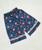 Kurta Set for Girls | Navy Blue Floral