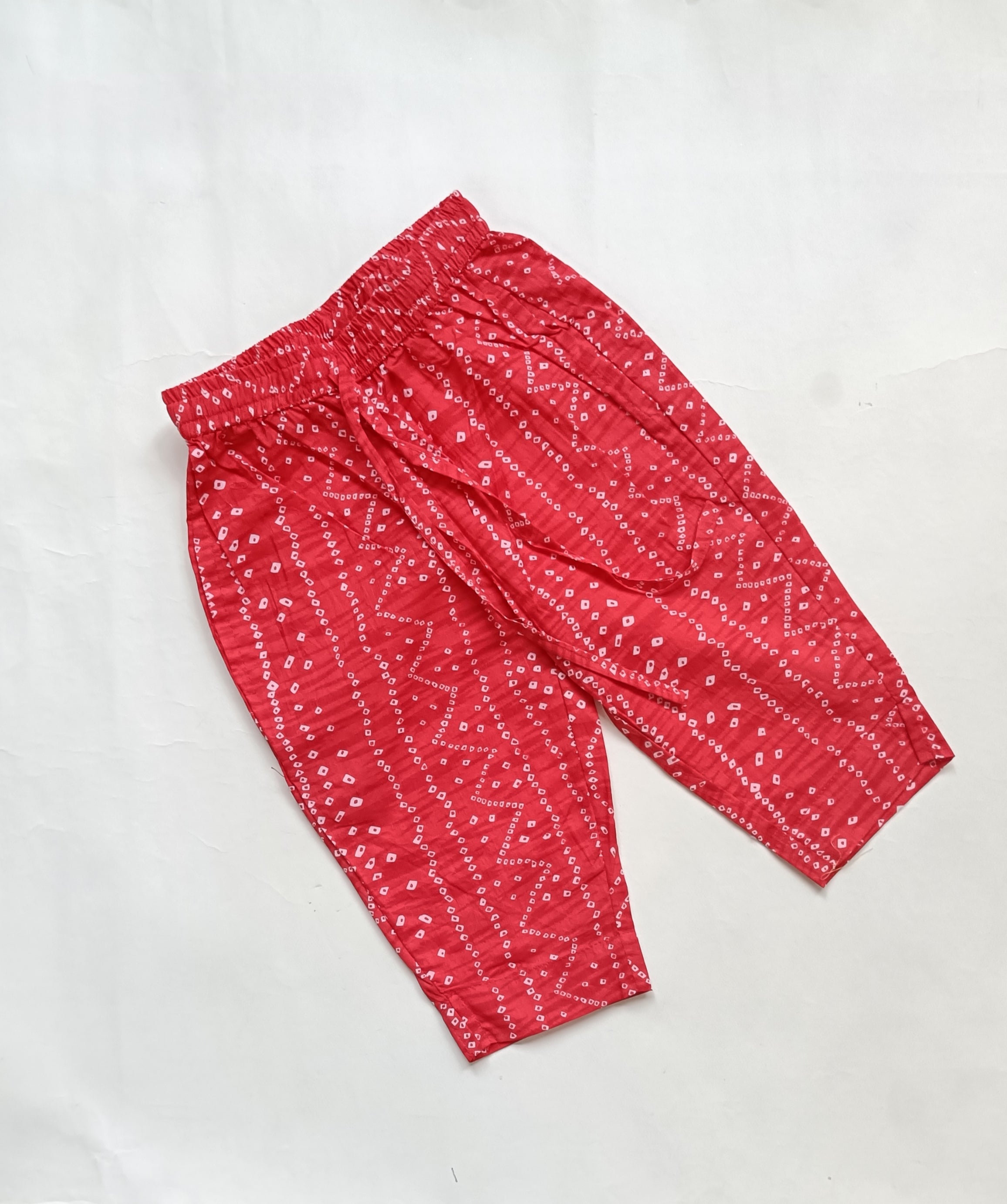 Kurta Set for Girls | Red| Bandhani