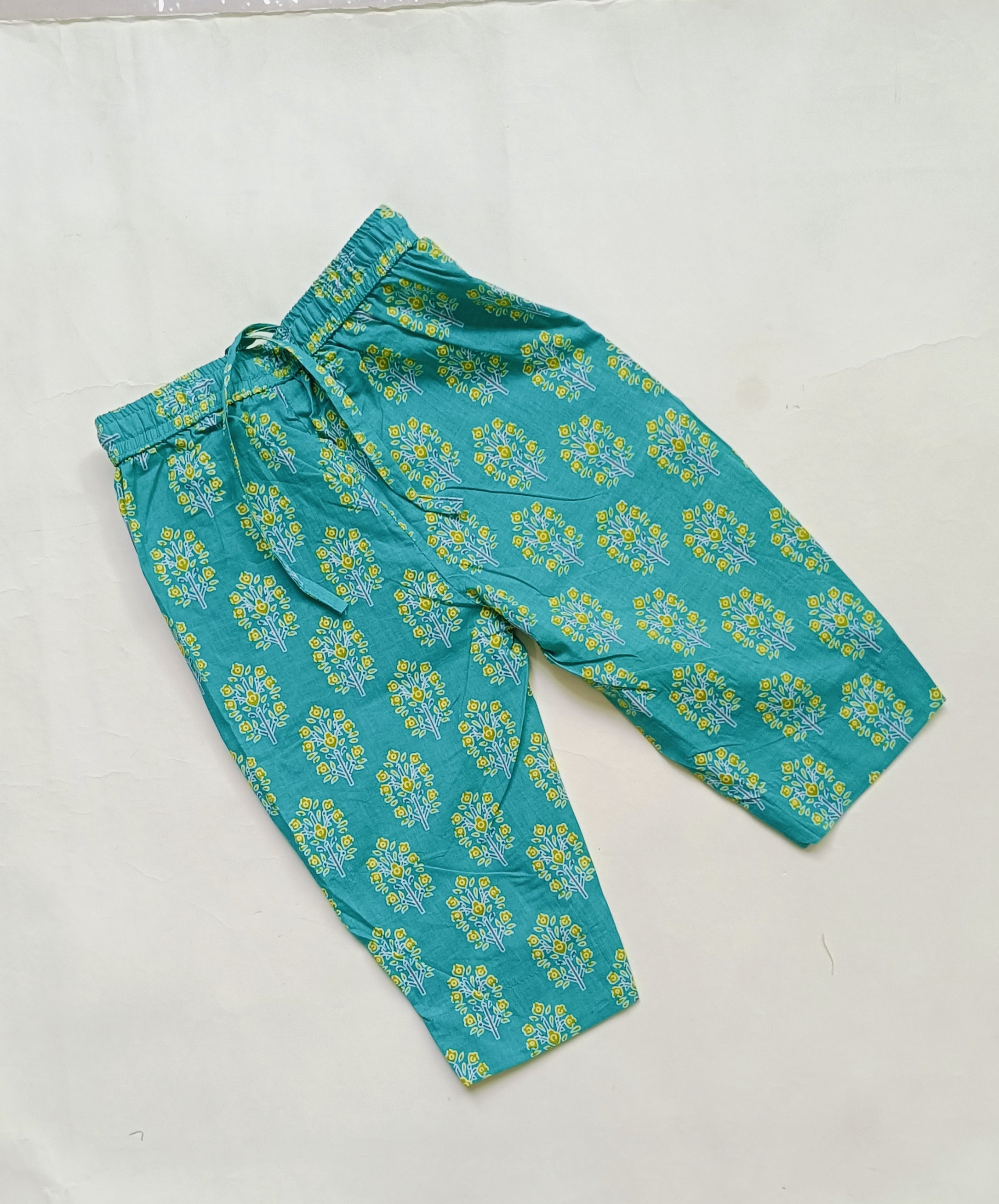 Kurta Set for Girls | Green | Floral