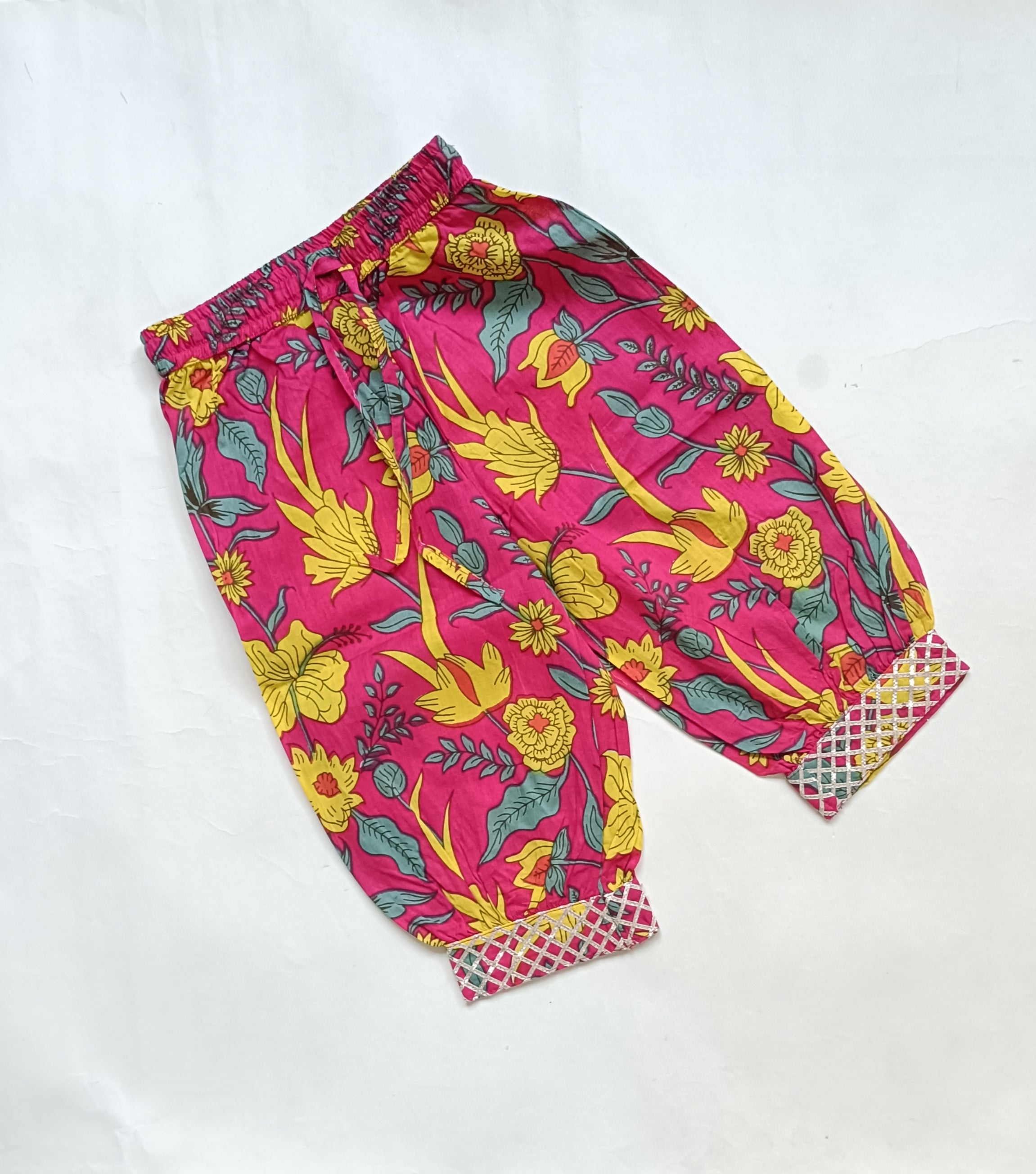 Dhoti Set for Girls | Pink Flower