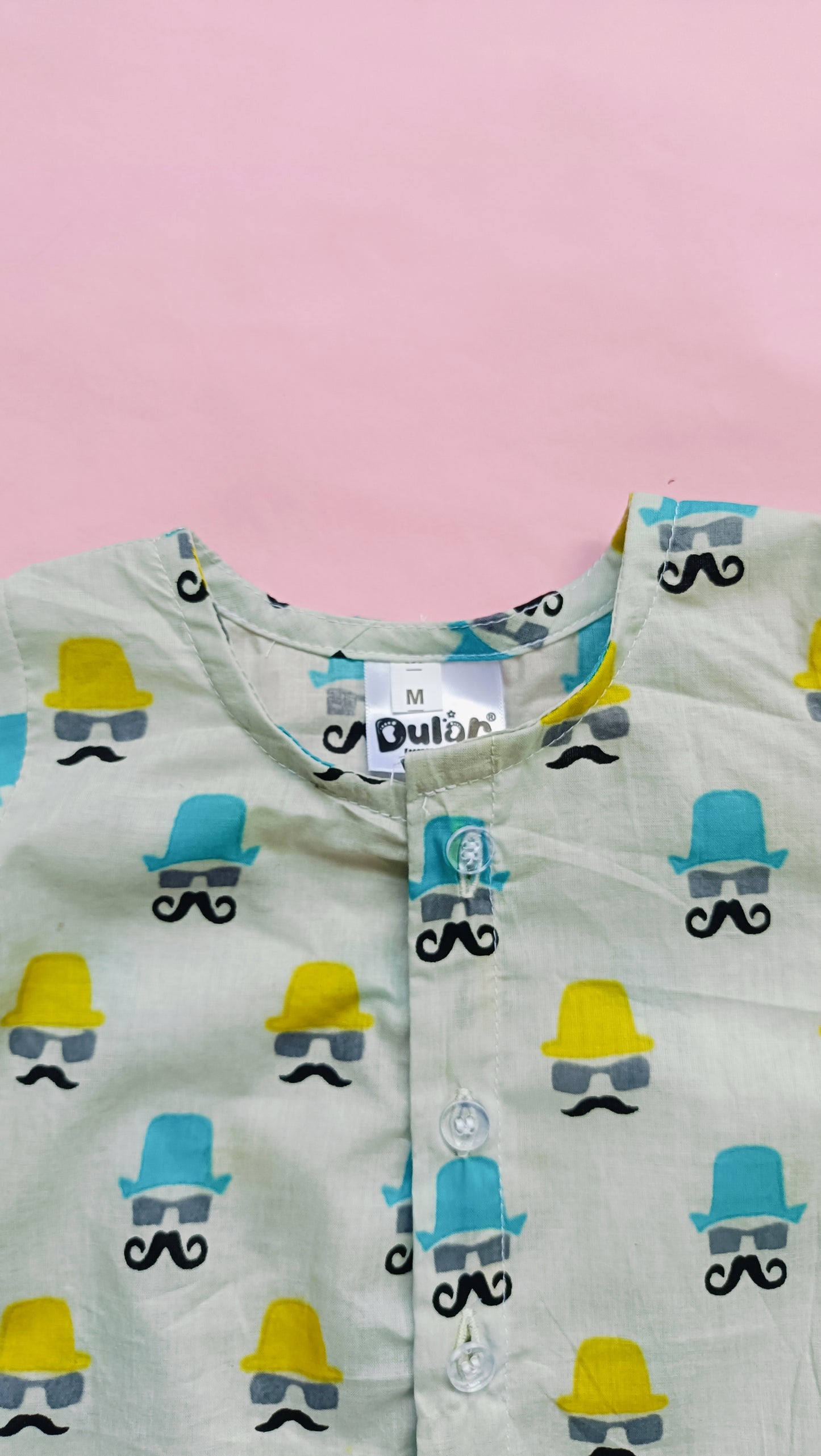 Cotton Night Suits for Babies | Blue & Yellow Hat