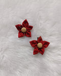 Zari Butti Flower Hair Clip - Marron