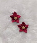 Zari Butti Flower Hair Clip - Pink