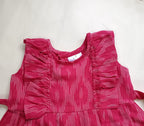 Handloom Ikkat Baby Girl Frock | Pink