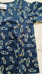 Cotton Short Kurta for Boys | Indigo Fish