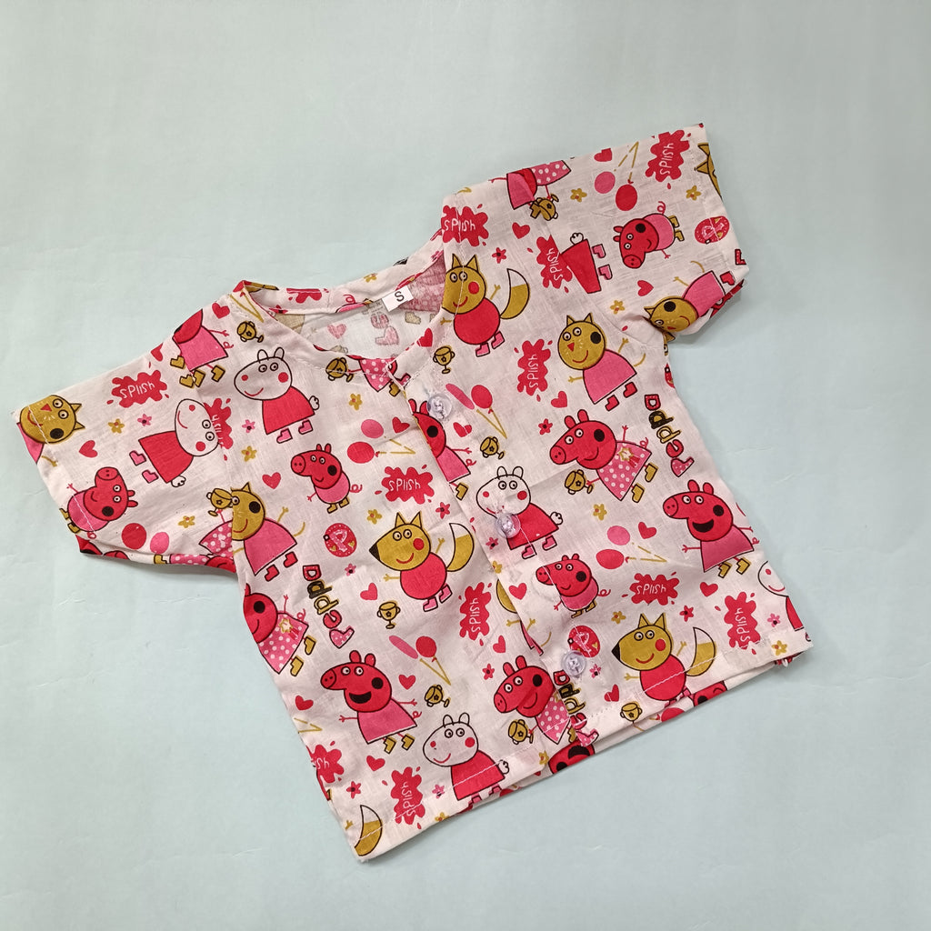 Cotton Front Open Jhabla | Car,Dino,Pepa| Pack of 3