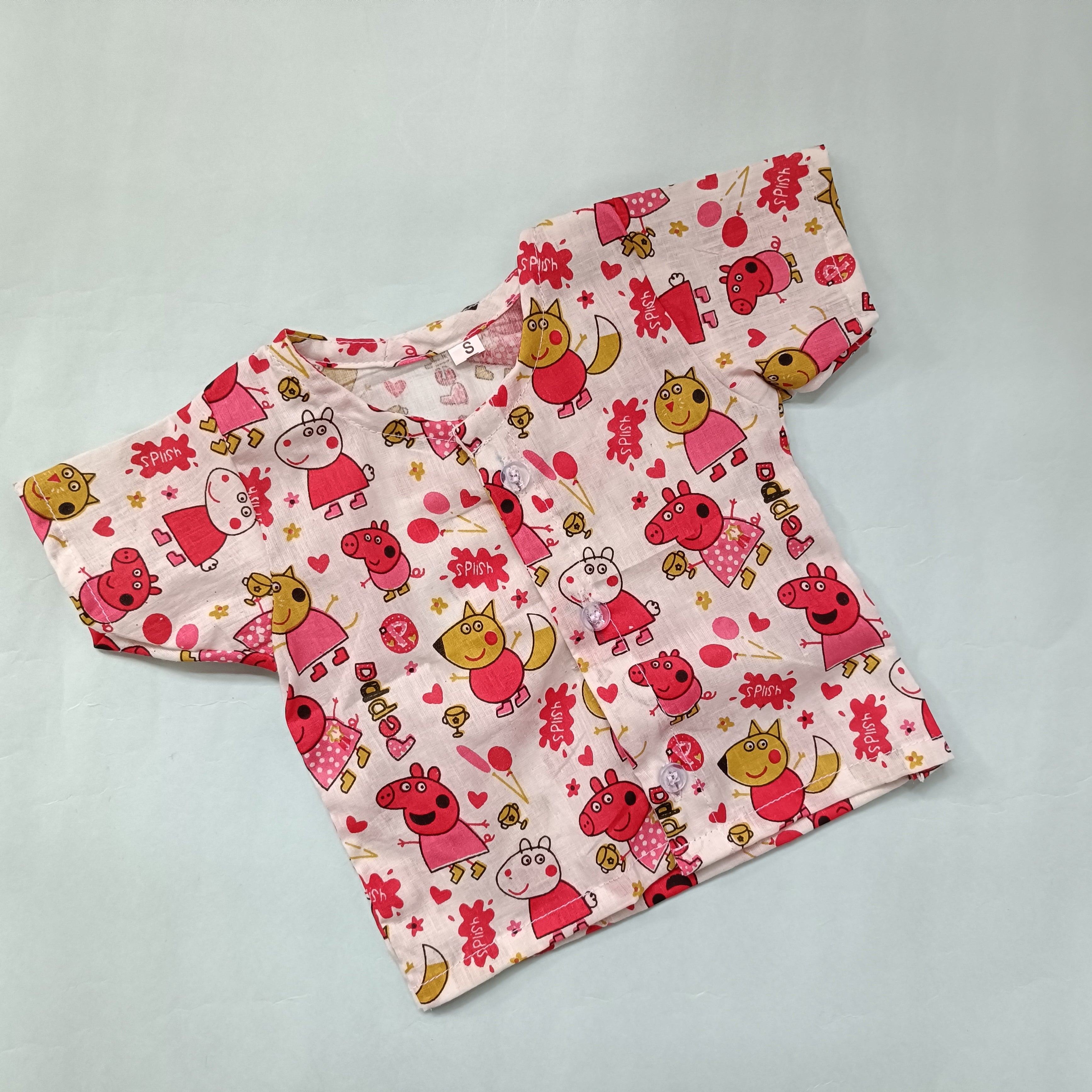 Cotton Front Open Jhabla | Car,Dino,Pepa| Pack of 3