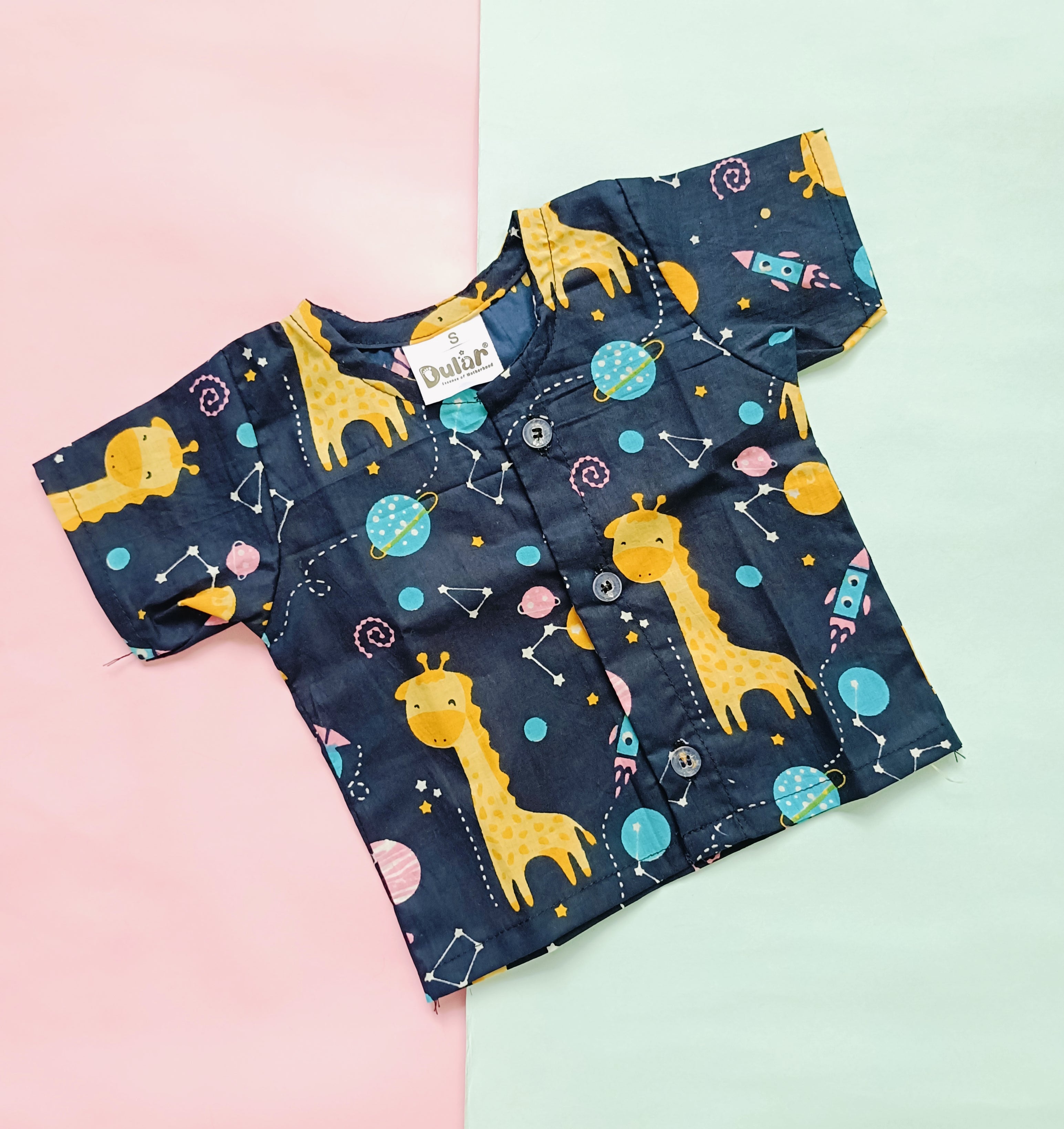 Cotton Front Open Jhabla | Dino,Cat, Giraffee | Pack of 3