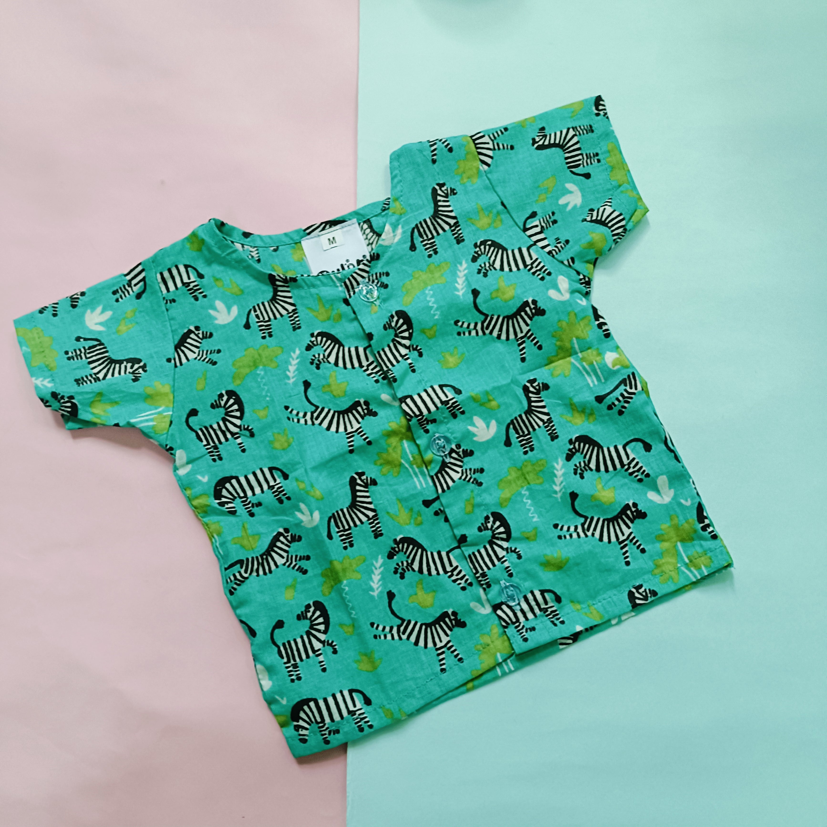 Cotton Front Open Jhabla | Giraffe,Floral, Orange Sheep | Pack of 3