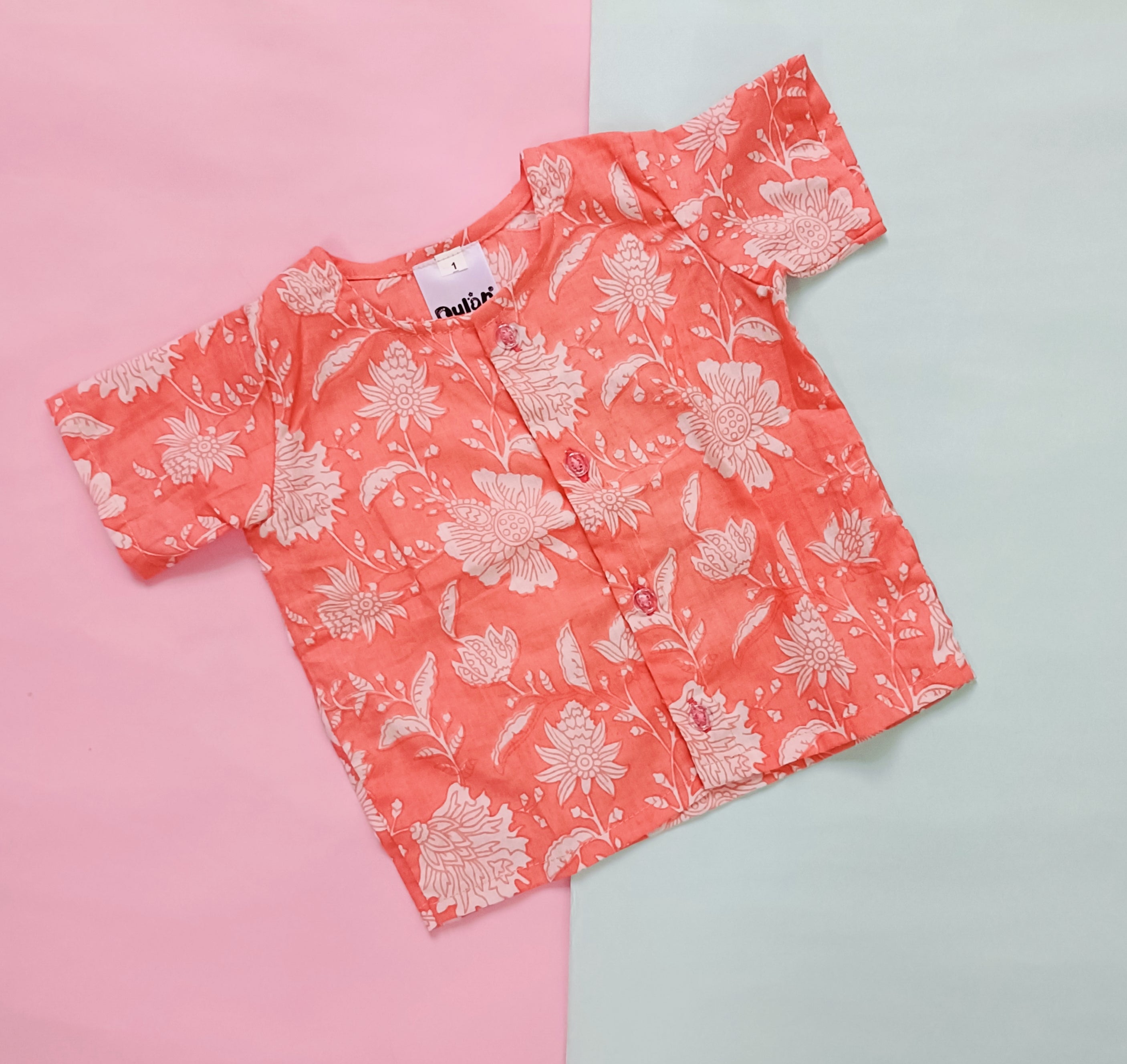 Cotton Front Open Jhabla | Giraffe,Floral, Orange Sheep | Pack of 3