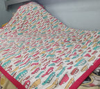 Jaipur Cotton Blanket |Pink Car