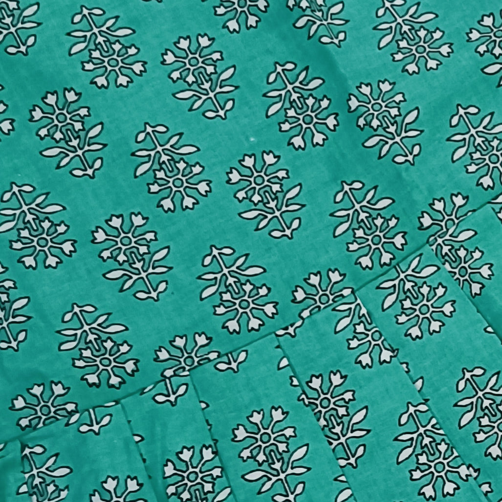 Kurta Set for Girls | Floral | Green