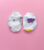 Muslin Cap,Mittens,Socks Set | Unicorn