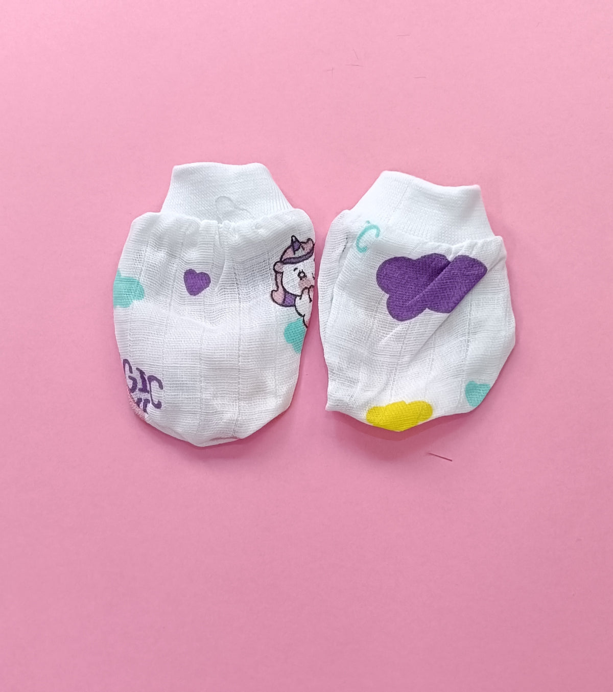 Muslin Cap,Mittens,Socks Set | Unicorn
