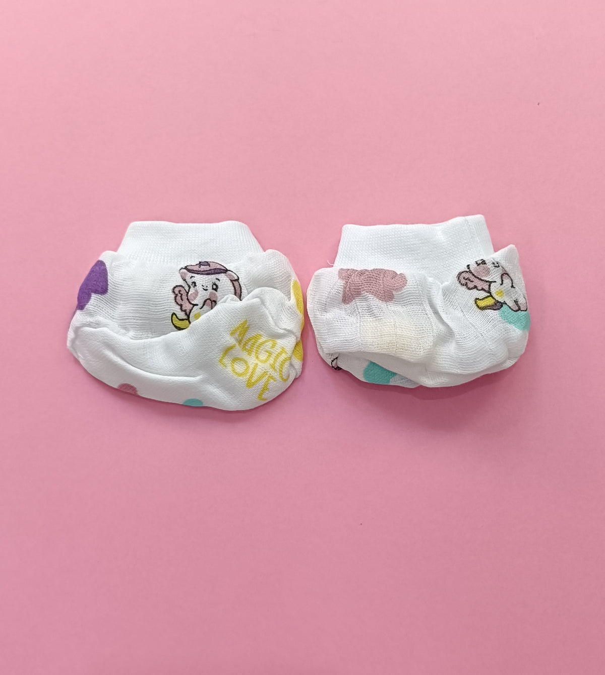 Muslin Cap,Mittens,Socks Set | Unicorn
