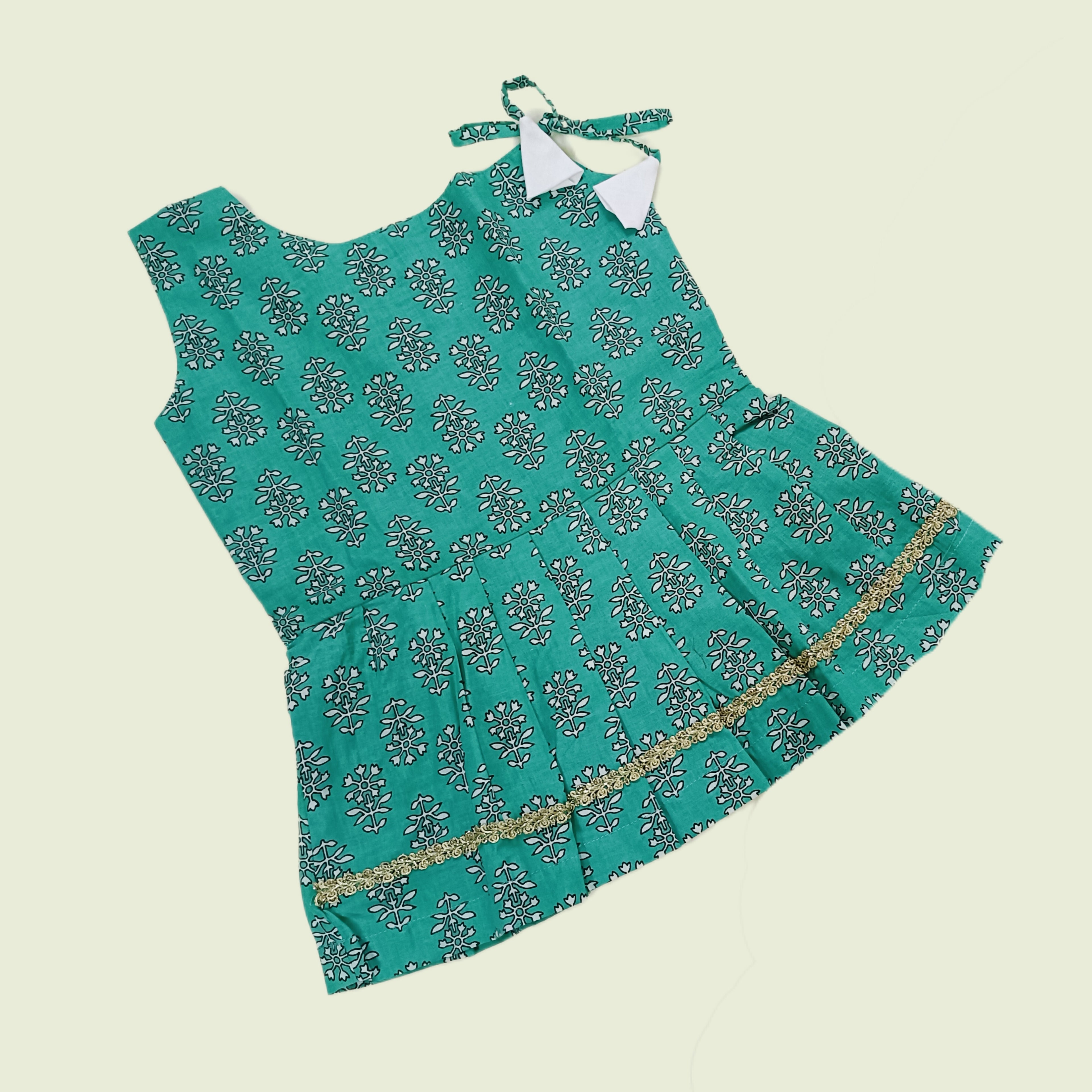 Kurta Set for Girls | Floral | Green