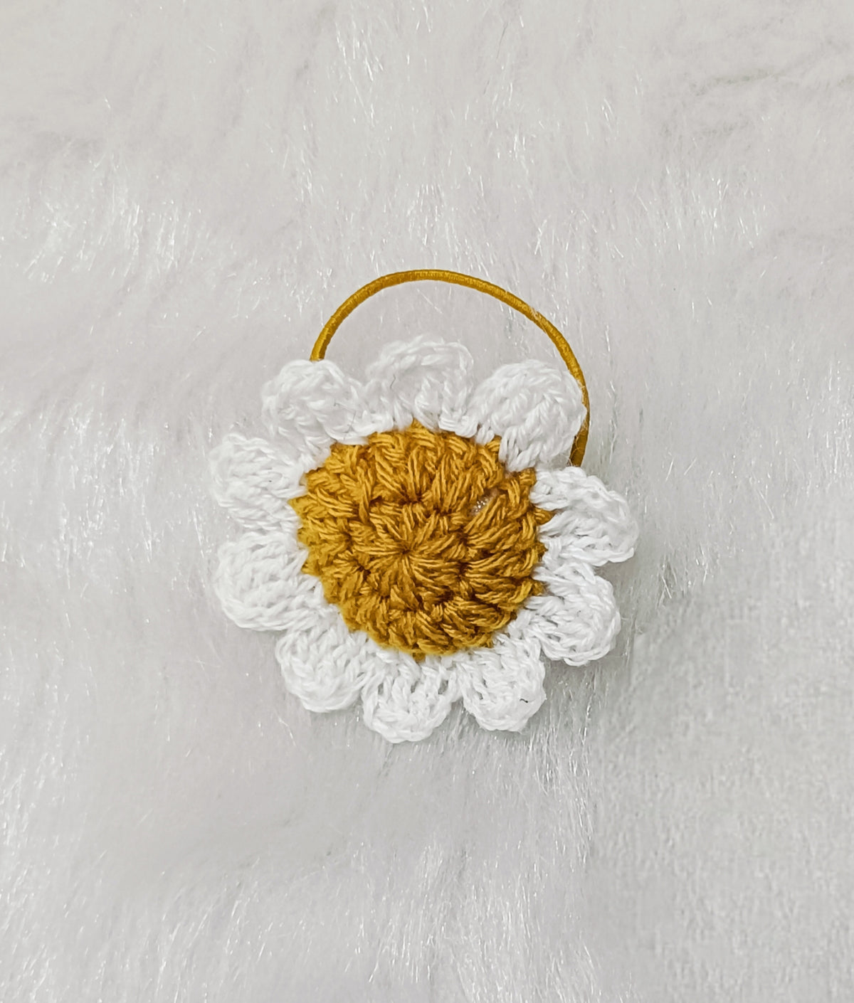 Crochet Rubber Band - White