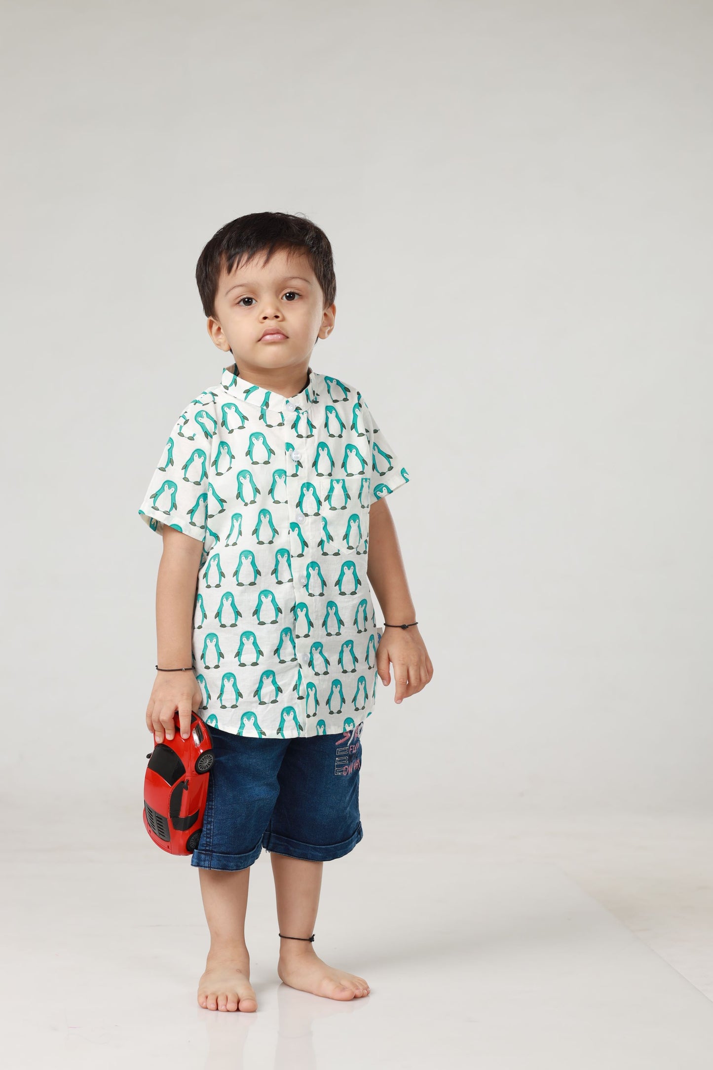 Jaipur Cotton Sibling Set - Blue Penguin