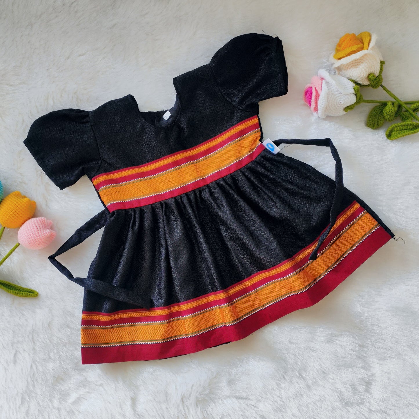 Ethnic dresses for baby girl | Black with maroon