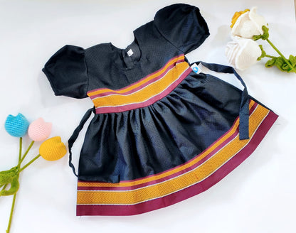 Ethnic dresses for baby girl | Black with maroon