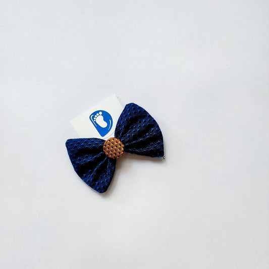 Khan Bow Hair Clip- Blue
