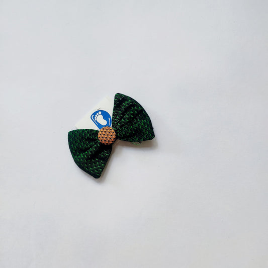 Khan Bow Hair Clip-  Green