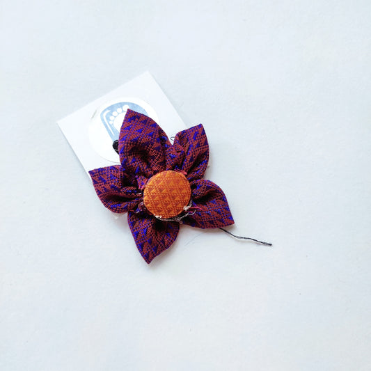 Khan Flower Hair Clip- Purple