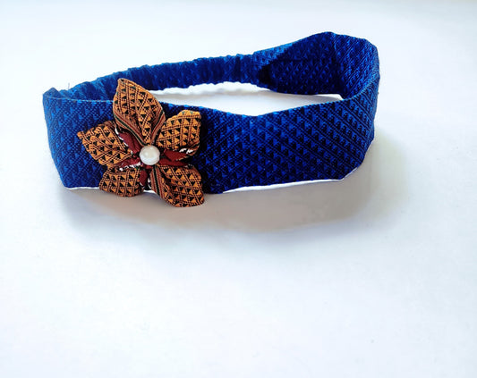 Khan Hair Band - Blue with pearl
