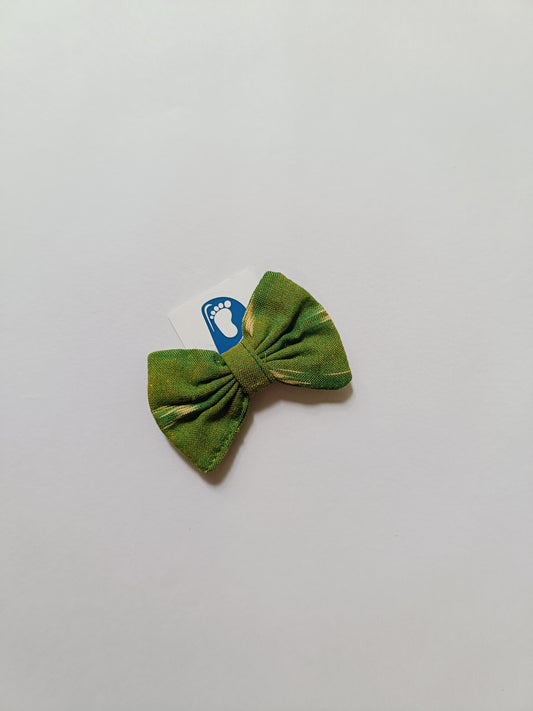 Ikkat Hair Clip- Green
