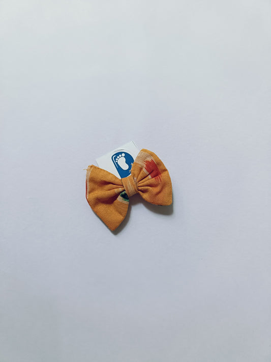 Ikkat Hair Clip- Yellow