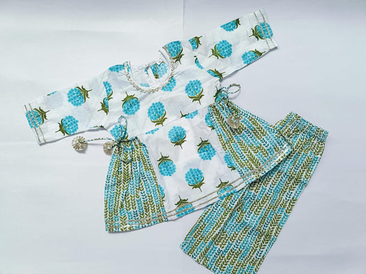 Ethnic Dress -  Blue flower