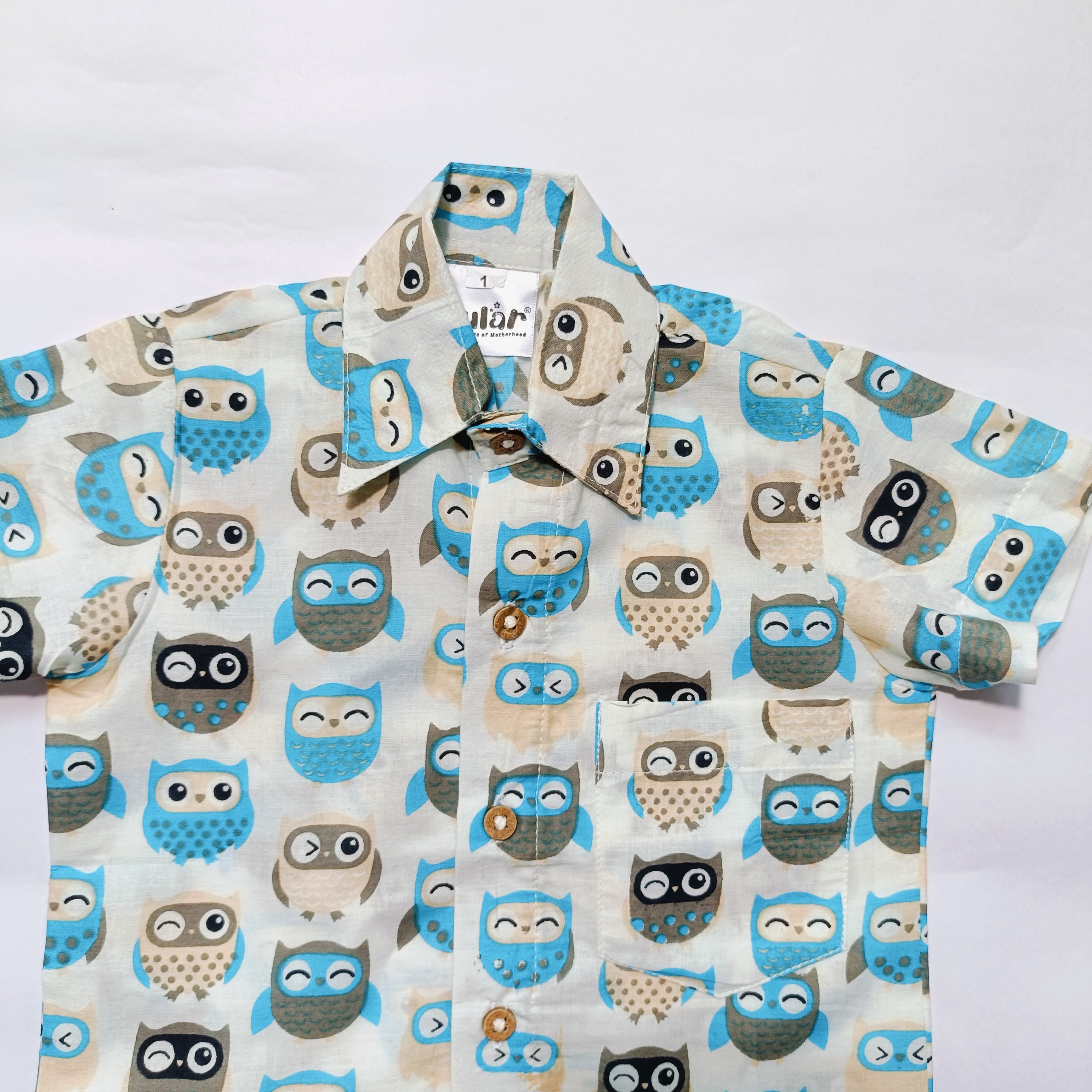 Cotton Shirt | Blue Owl