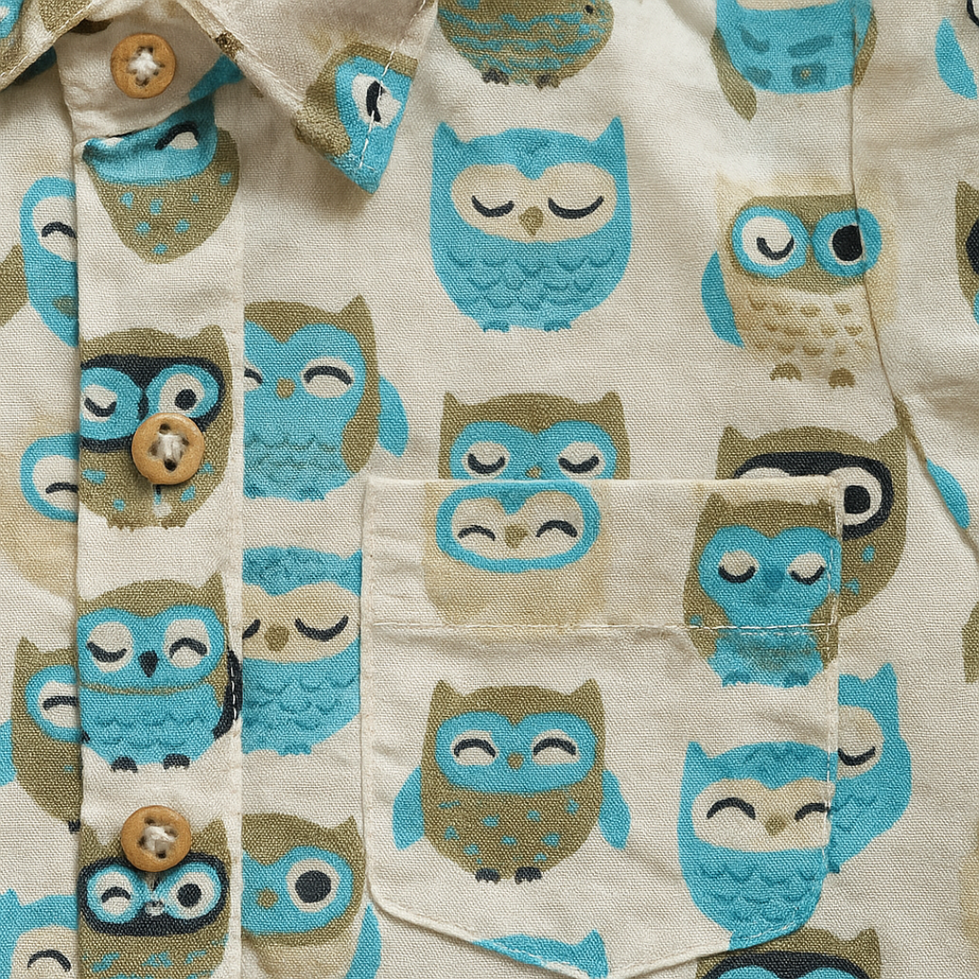 Cotton Shirt | Blue Owl