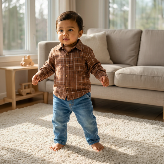 Cotton Shirt | Brown Chex