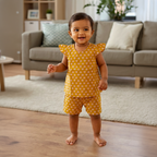 co ord set for Girls | Lotus | Mustard