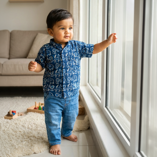 Cotton Shirt | Indigo Animal