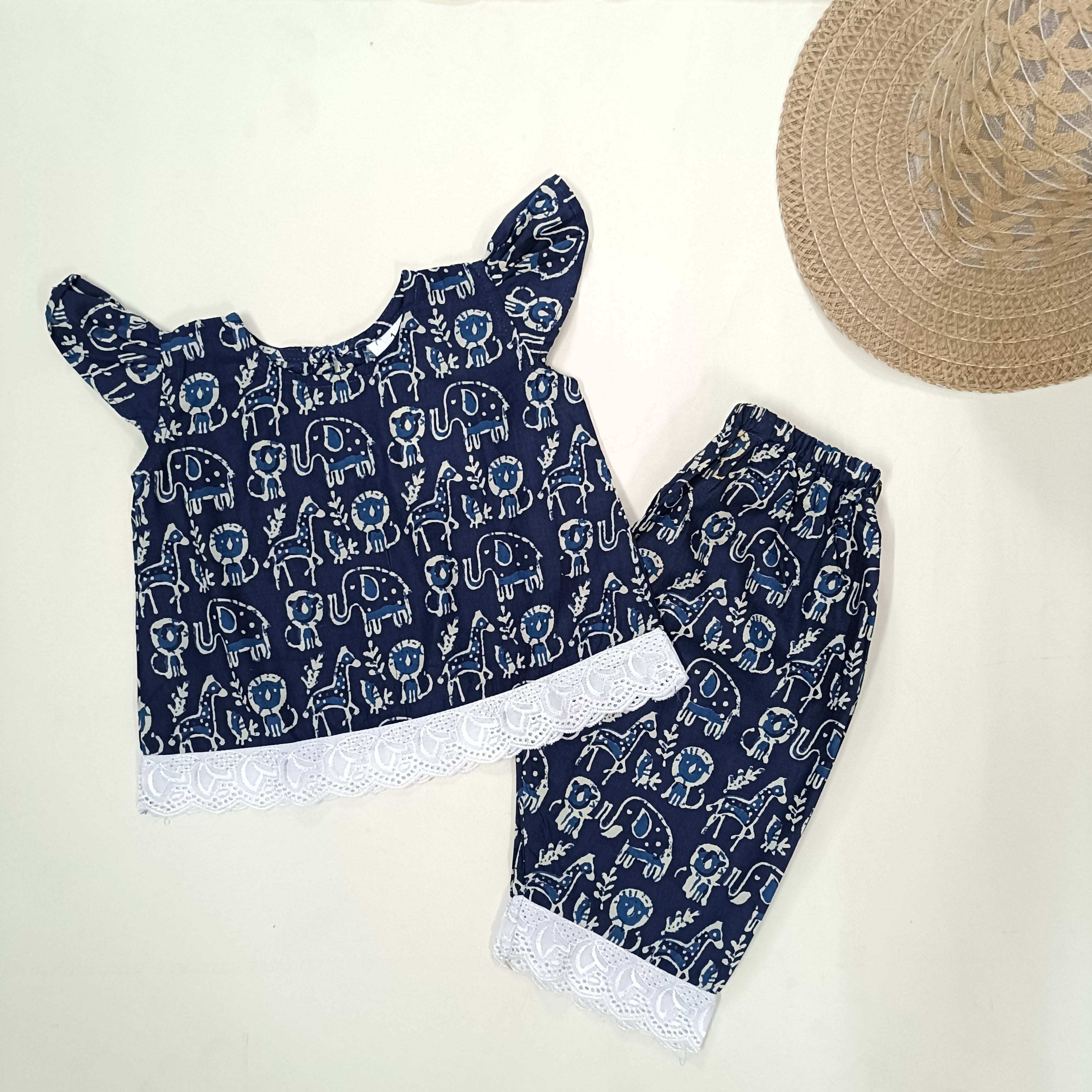 co ord set for Girls | Animal | Indigo