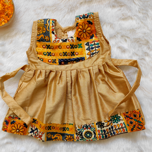 Festive Frock, Pure Cotton, Pattern, Designs, Colors, Traditional Wear, Girls Clothing, Newborn Clothing, Festive Clothing, Traditional Clothing, Wedding Clothing, Comfortable Clothing, 0-6 months kid clothes, 6-12 months kid clothes, Soft Clothing, Kid-Friendly Clothing, Cut Sleeves, Puffy Sleeves, Occasional Clothing, Made in India
