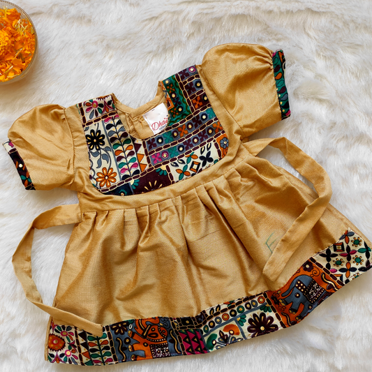 Festive Frock, Pure Cotton, Pattern, Designs, Colors, Traditional Wear, Girls Clothing, Newborn Clothing, Festive Clothing, Traditional Clothing, Wedding Clothing, Comfortable Clothing, 0-6 months kid clothes, 6-12 months kid clothes, Soft Clothing, Kid-Friendly Clothing, Cut Sleeves, Puffy Sleeves, Occasional Clothing, Made in India