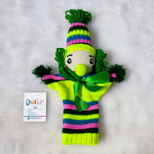 Toys, Woolen Toys, No to Plastic, Hand Puppets, Woolen Hand Puppets, Story Time, Play Time, Kids Play Time, Newborn Essentials, Cartoon Characters, Colors, Designs, Patterns, Toddler Essentials, Machine Washable, Kid-Friendly, Made in India