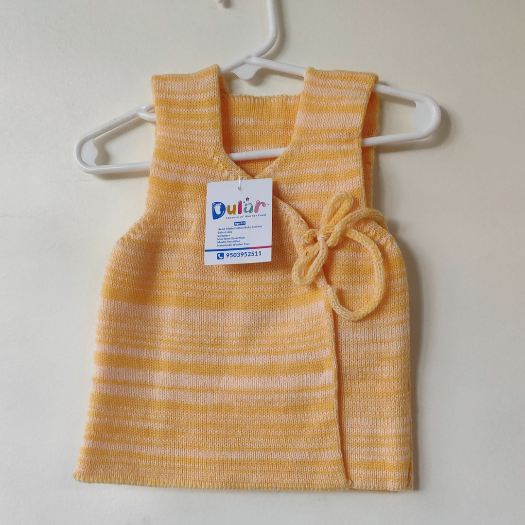 Barabandi Woolen Jacket - Yellow with Strips