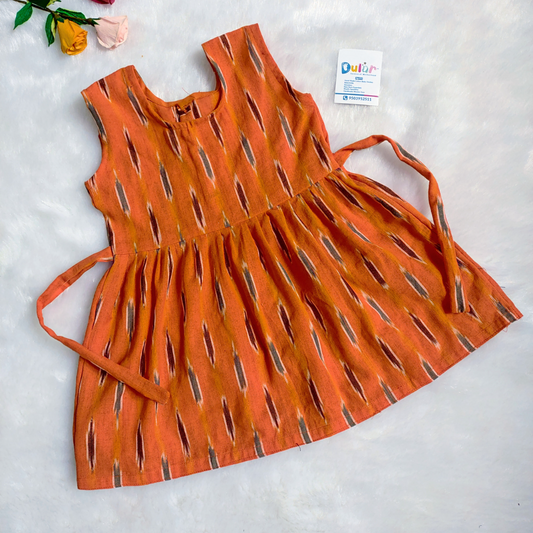 Ikat Frock, Cotton Clothing, Girls Clothing, Newborn Clothing, Toddler Clothing, Newborn Essentials, Comfortable Clothing, Summer Season, Soft Clothing, Kid-Friendly Clothing, Daily Wear, Everyday Essentials, Color, Pattern, Cut Sleeves, Casual Outing, 0-6 months kid clothes, 6-12 months kid clothes, 1-2 year kid clothes, 2-3 year kid clothes, 3-4 year kid clothes, 4-5 year kid clothes, Made in India